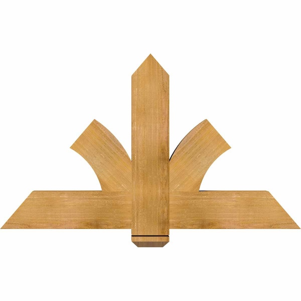Ekena Millwork Redmond Rough Sawn Timber Gable Bracket, Western Red Cedar, 48"W x 28"H x 4"D x 6"F, 14/12 Pitch GBW048X28X0406RED00RWR - main